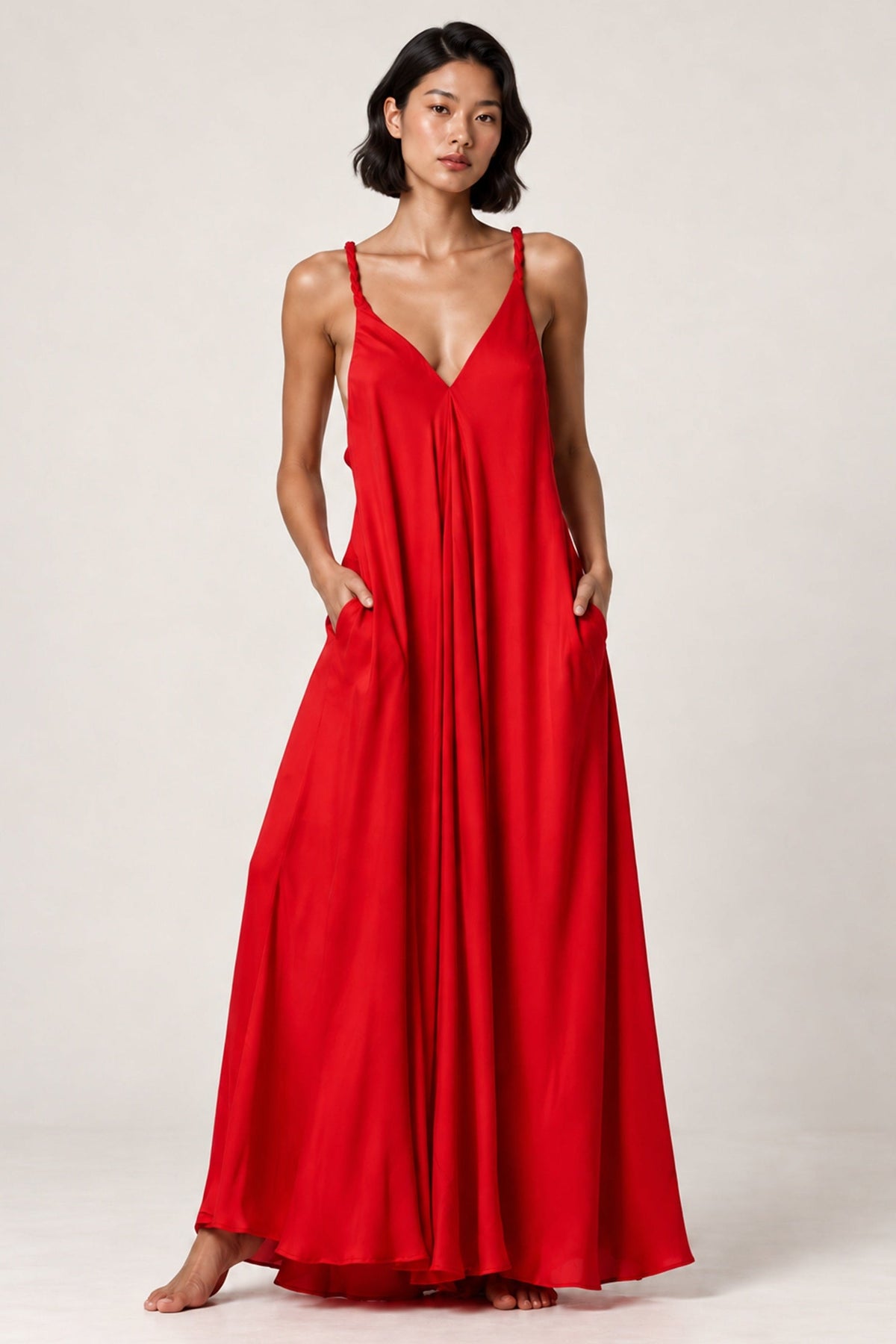 Aurora Maxi Dress - Cherry Rouge