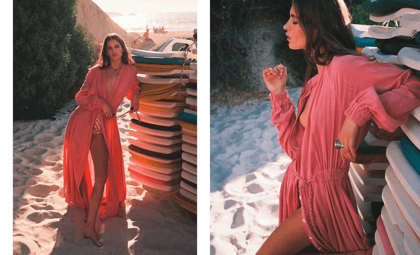 Thalia Day Dress in Dusty Rose