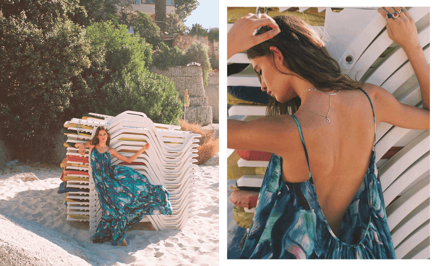 Brigitte Maxi dress in Euphrates print