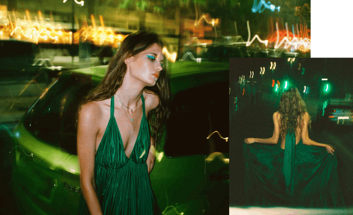 Atlas Maxi dress in Emerald