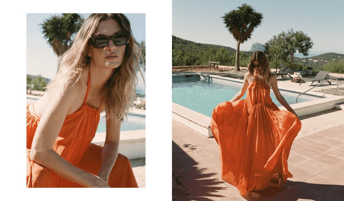 Boathouse -Fire Orange 100% Silk Habotai