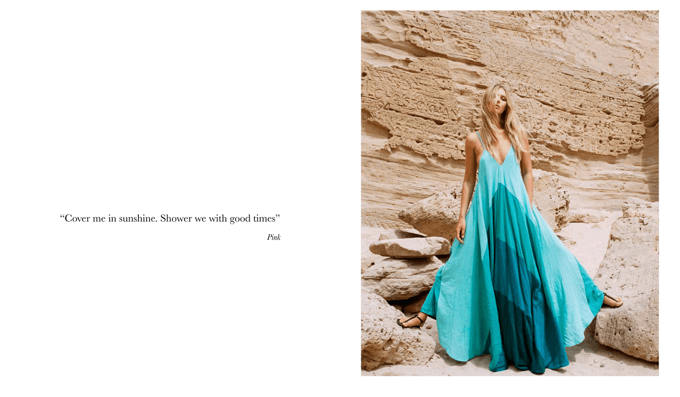 Rainbow Dress in Azure Sky