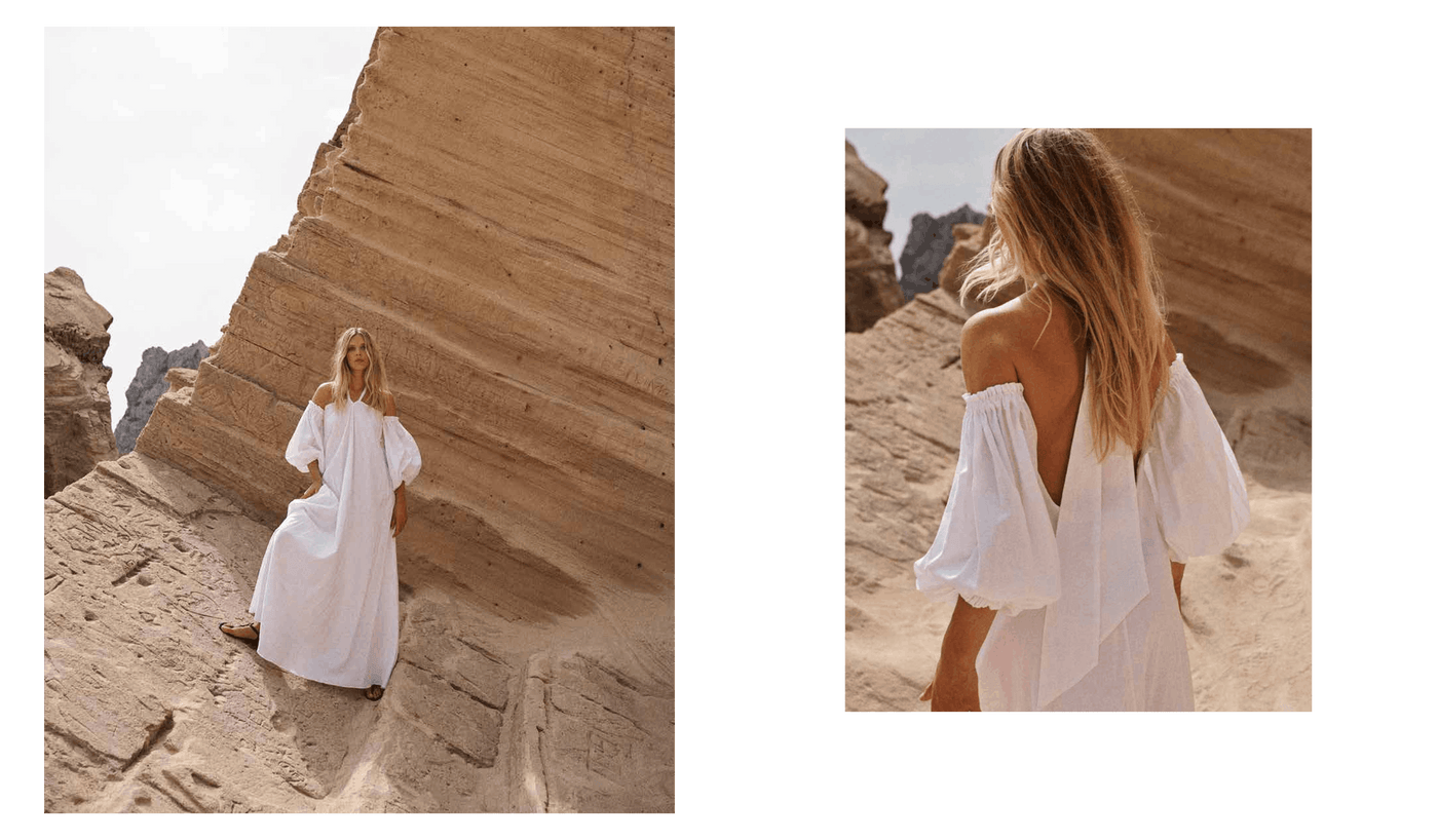 Valkyrie Maxi Dress in Eclipse White