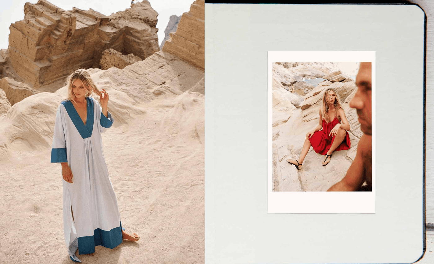 Kali Kaftan in Cerulean Blue